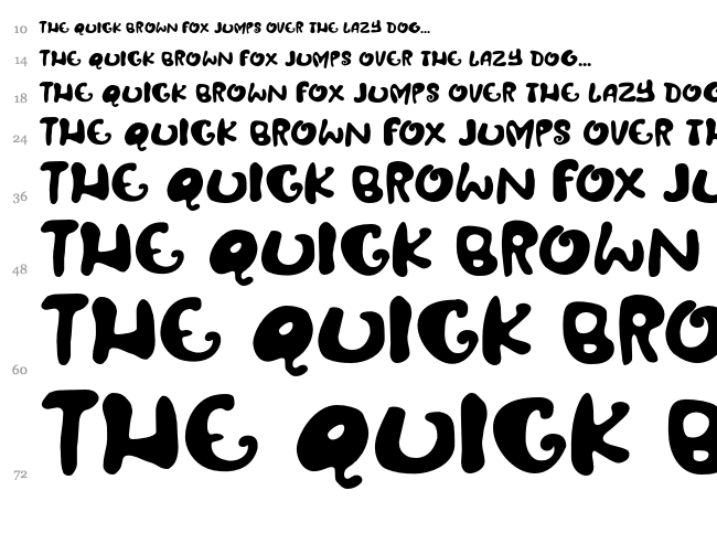 DK Amoebica font waterfall